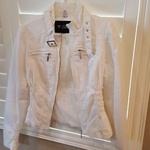 White biker Style jacket
